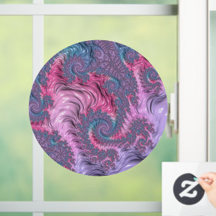 Autocollant Pour Fenêtre Pastel Fractal