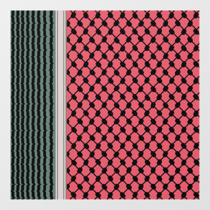 Autocollant Pour Fenêtre Pastèque palestinienne Hatta Keffiyeh Kufiya Folk