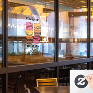 Autocollant Pour Fenêtre Pâtisserie Boulangerie Sucrée Restaurant Macaron