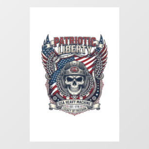 Autocollant Pour Fenêtre Patriotique 1776 Hors Route Camion Monstre Crâne T