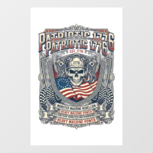 Autocollant Pour Fenêtre Patriotique 1776 Hors Route Crâne Monster Truck Lo