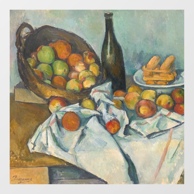 Autocollant Pour Fenêtre Paul Cezanne - Le panier des pommes (Feuille)