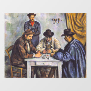 Autocollant Pour Fenêtre Paul Cezanne - Les Joueurs De Cartes