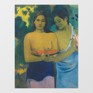 Autocollant Pour Fenêtre Paul Gauguin - Deux femmes tahitiennes