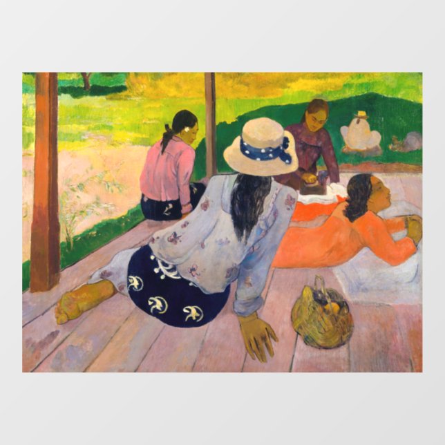 Autocollant Pour Fenêtre Paul Gauguin - La Siesta (Feuille)