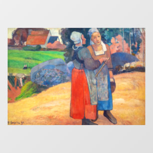 Autocollant Pour Fenêtre Paul Gauguin - Paysannes Bretonnes