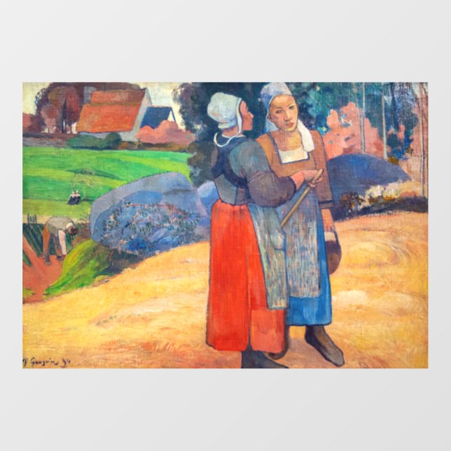 Autocollant Pour Fenêtre Paul Gauguin - Paysannes Bretonnes (Feuille)