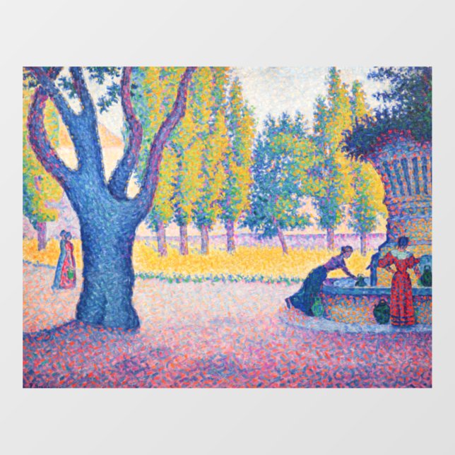 Autocollant Pour Fenêtre Paul Signac - Fontaine des Lices, Saint-Tropez (Feuille)