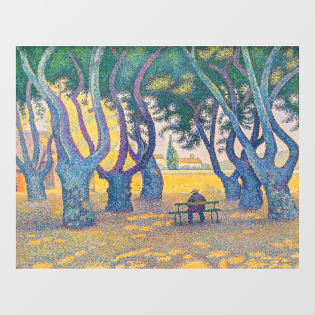 Autocollant Pour Fenêtre Paul Signac - Place des Lices, Saint-Tropez (Feuille)