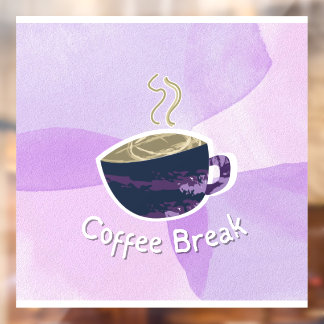 Autocollant Pour Fenêtre Pause Café