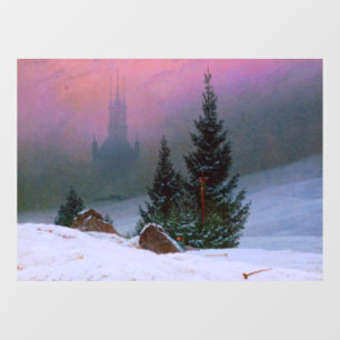 Autocollant Pour Fenêtre Paysage d'hiver Caspar David Friedrich