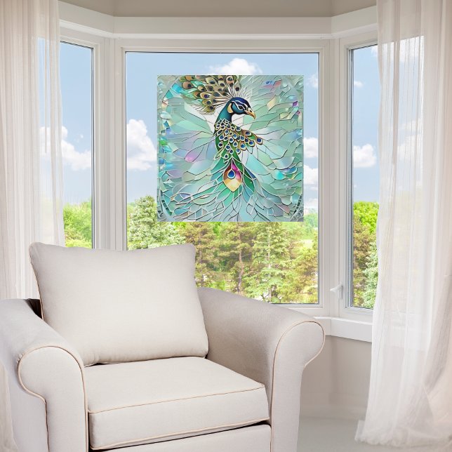 Autocollant Pour Fenêtre Peacock en verre cassé Faux (Créateur téléchargé)
