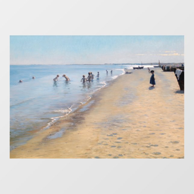 Autocollant Pour Fenêtre Peder Severin Kroyer - Jour d'été à Skagen Beach (Feuille)