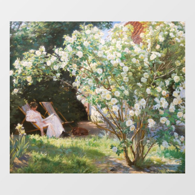 Autocollant Pour Fenêtre Peder Severin Kroyer - Roses (Feuille)