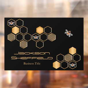 Autocollant Pour Fenêtre Peigne Et Abeilles