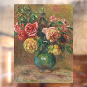Autocollant Pour Fenêtre Peinture à l'huile florale française vintage de Re