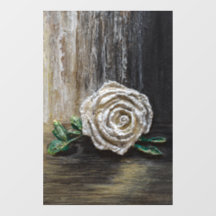 Peinture acrylique Rose Blanche
