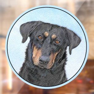 Autocollant Pour Fenêtre Peinture de Beauceron - Joli Art Original de Chien