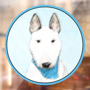 Autocollant Pour Fenêtre Peinture de Bull Terrier - Jolie œuvre d'art origi