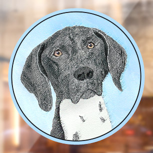 Autocollant Pour Fenêtre Peinture pointeur germanique à pois court - Chien