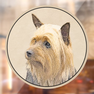 Autocollant Pour Fenêtre Peinture Silky Terrier - Cute Original Chien Art
