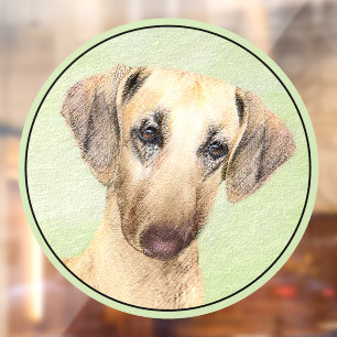 Autocollant Pour Fenêtre Peinture Sloughis - Joli art original pour chien