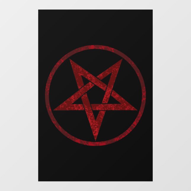 Autocollant Pour Fenêtre Pentagram Red Devil (Feuille)