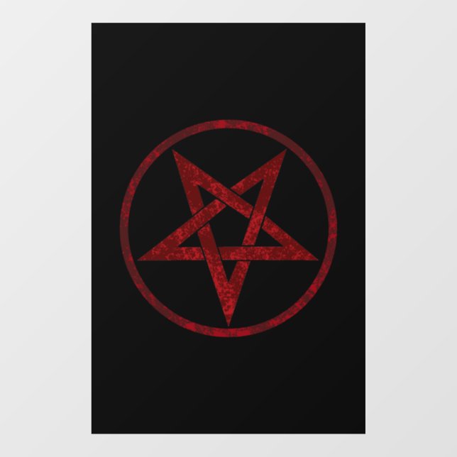 Autocollant Pour Fenêtre Pentagram Red Devil (Feuille)