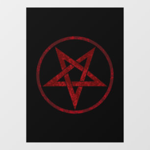 Autocollant Pour Fenêtre Pentagram Red Devil