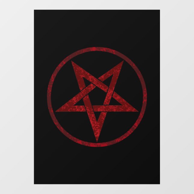 Autocollant Pour Fenêtre Pentagram Red Devil (Feuille)