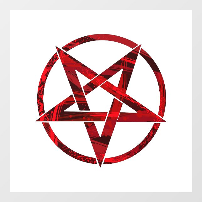 Autocollant Pour Fenêtre Pentagram Red Devil (Feuille)