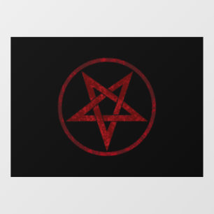 Autocollant Pour Fenêtre Pentagram Red Devil