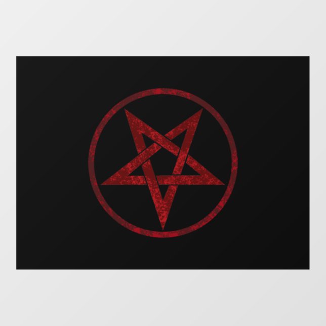 Autocollant Pour Fenêtre Pentagram Red Devil (Feuille)