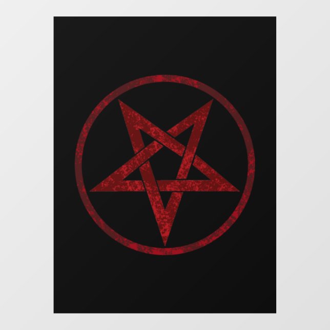 Autocollant Pour Fenêtre Pentagram Red Devil (Feuille)