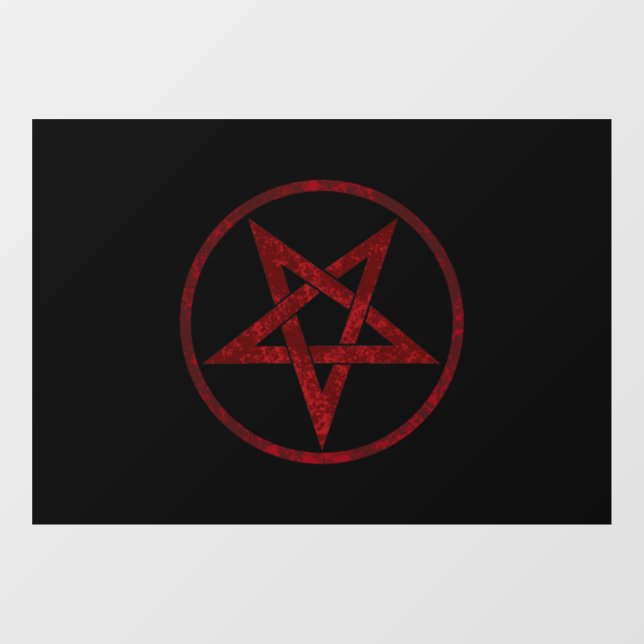 Autocollant Pour Fenêtre Pentagram Red Devil (Feuille)