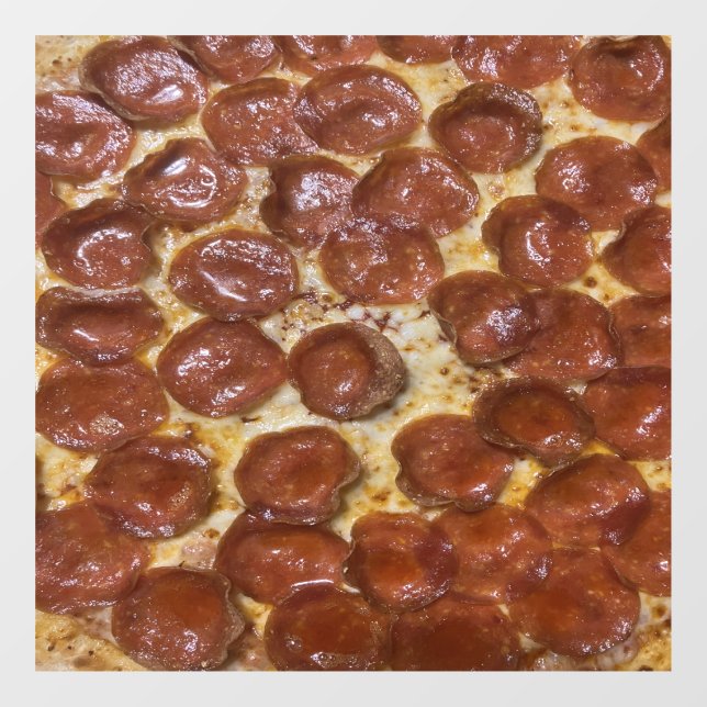 Autocollant Pour Fenêtre Pepperoni Pizza (Feuille)