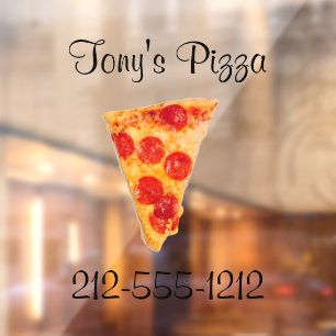 Autocollant Pour Fenêtre Pepperoni Pizza Slice