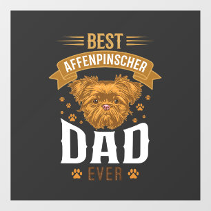 Autocollant Pour Fenêtre Père Affenpinscher empreintes de pattes de chien v