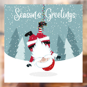 Autocollant Pour Fenêtre Père Noël des voeux de saison
