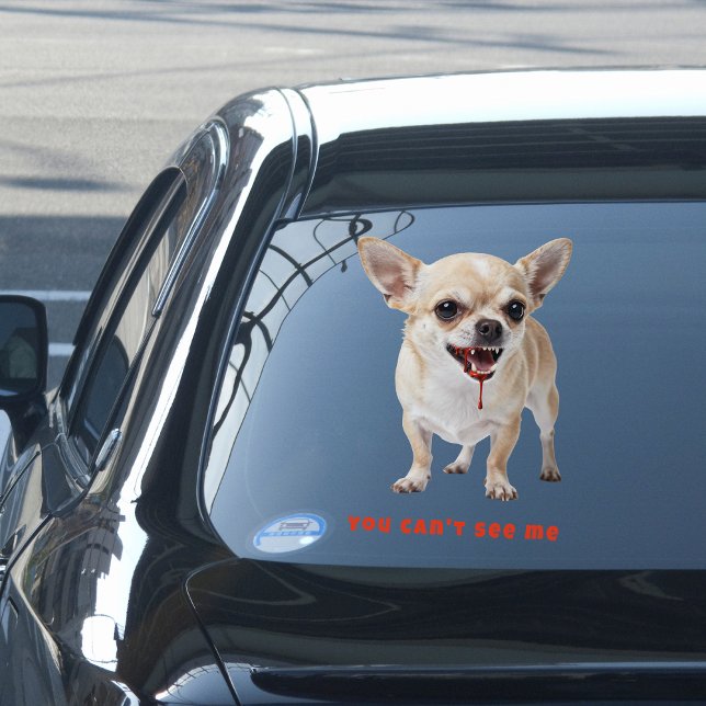 Autocollant Pour Fenêtre Personalised You Can't See Me Chihuahua WWE Car (Créateur téléchargé)