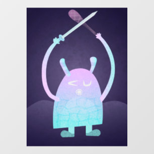 Autocollant Pour Fenêtre Personnage de monstre pour enfants adorable