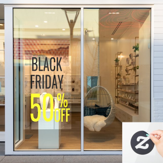 Autocollant Pour Fenêtre personnalisé Black Friday Magasin Vente entreprise (Vitrine du magasin)