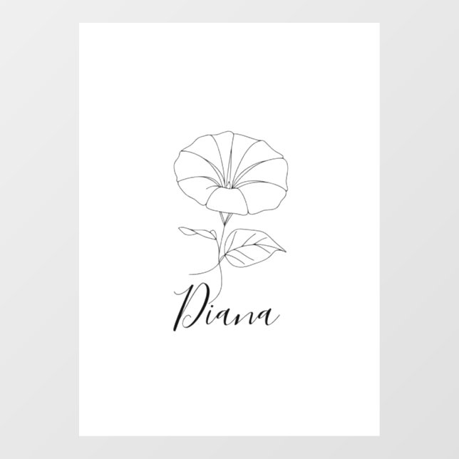 Autocollant Pour Fenêtre Personnalisé Septembre Matin Gloire Cadeau Fleur d (Feuille)