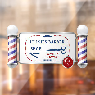 Autocollant Pour Fenêtre Personnaliser Barber Pole Barber Shop Business