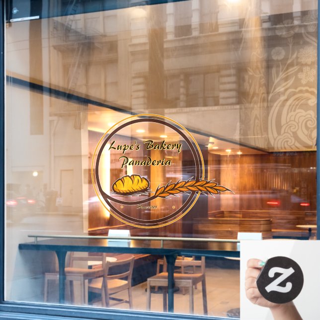 Autocollant Pour Fenêtre Personnaliser Boulangerie Boutique Pain Grain Avan (Fenêtre de café)