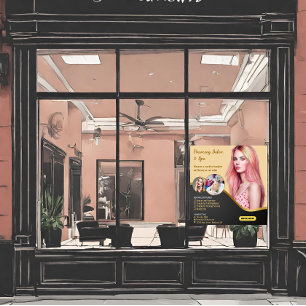 Autocollant Pour Fenêtre Personnaliser Coiffure Spa coupe teinte