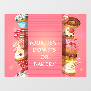 Autocollant Pour Fenêtre Personnaliser des Entreprises de Donuts ou de Boul