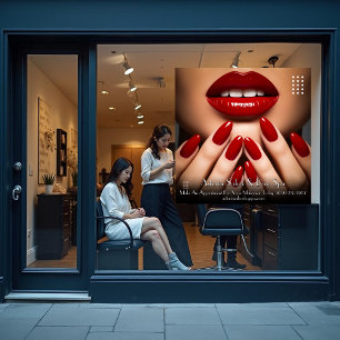 Autocollant Pour Fenêtre Personnaliser Elegant Nails Jour Spa salon de maqu