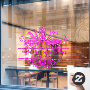 Autocollant Pour Fenêtre Personnaliser Faux Rose Parties scintillant Coiffe