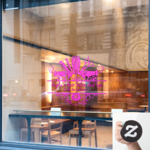 Autocollant Pour Fenêtre Personnaliser Faux Rose Parties scintillant Coiffe